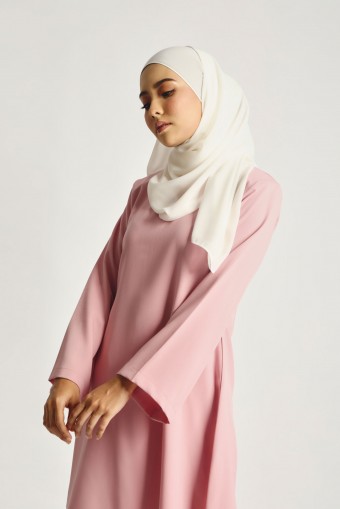 Gulinear Women Crepe Modern Kurung Pahang Pastel Pink